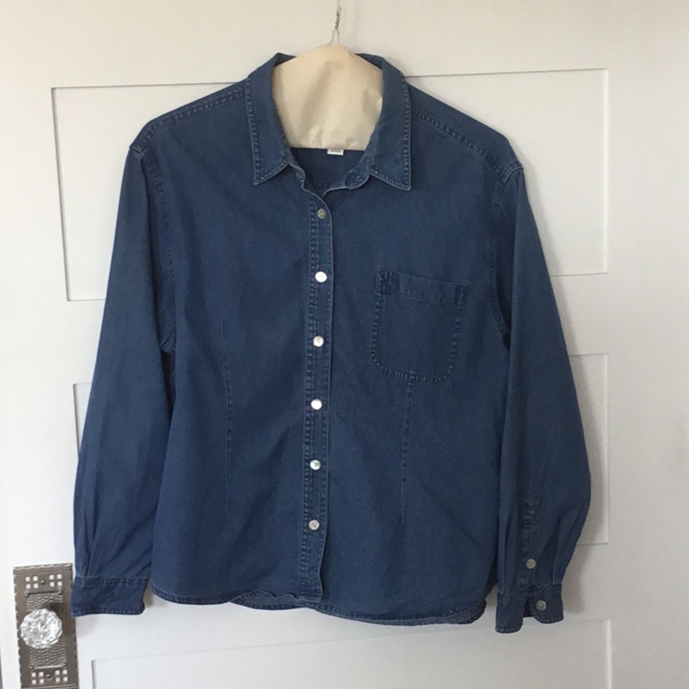 Talbots denim shirt.
